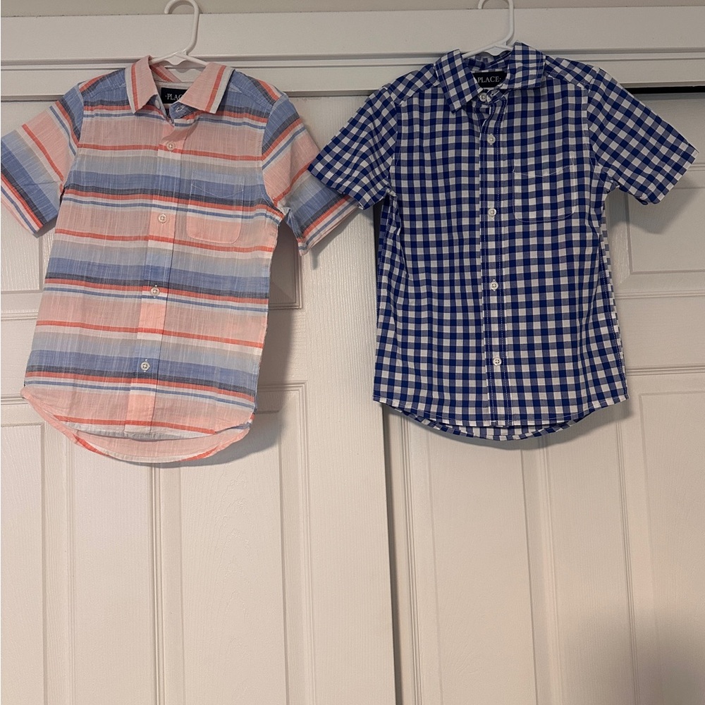 The Children's Place Blue and Multicolor Button Down Shirts